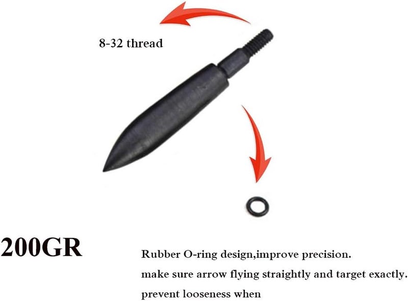 Linkboy Archery 12PCS Arrow Points Tips 75 90 100 125 150 200 250 300 350 Grain Broadheads Arrow Head Insert Hunting Archery Accessories Bows - Image 2